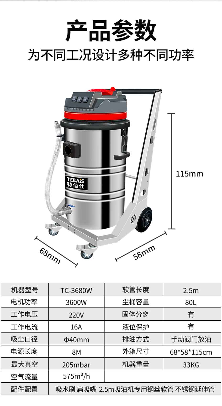 TC-3680W工業(yè)吸油機